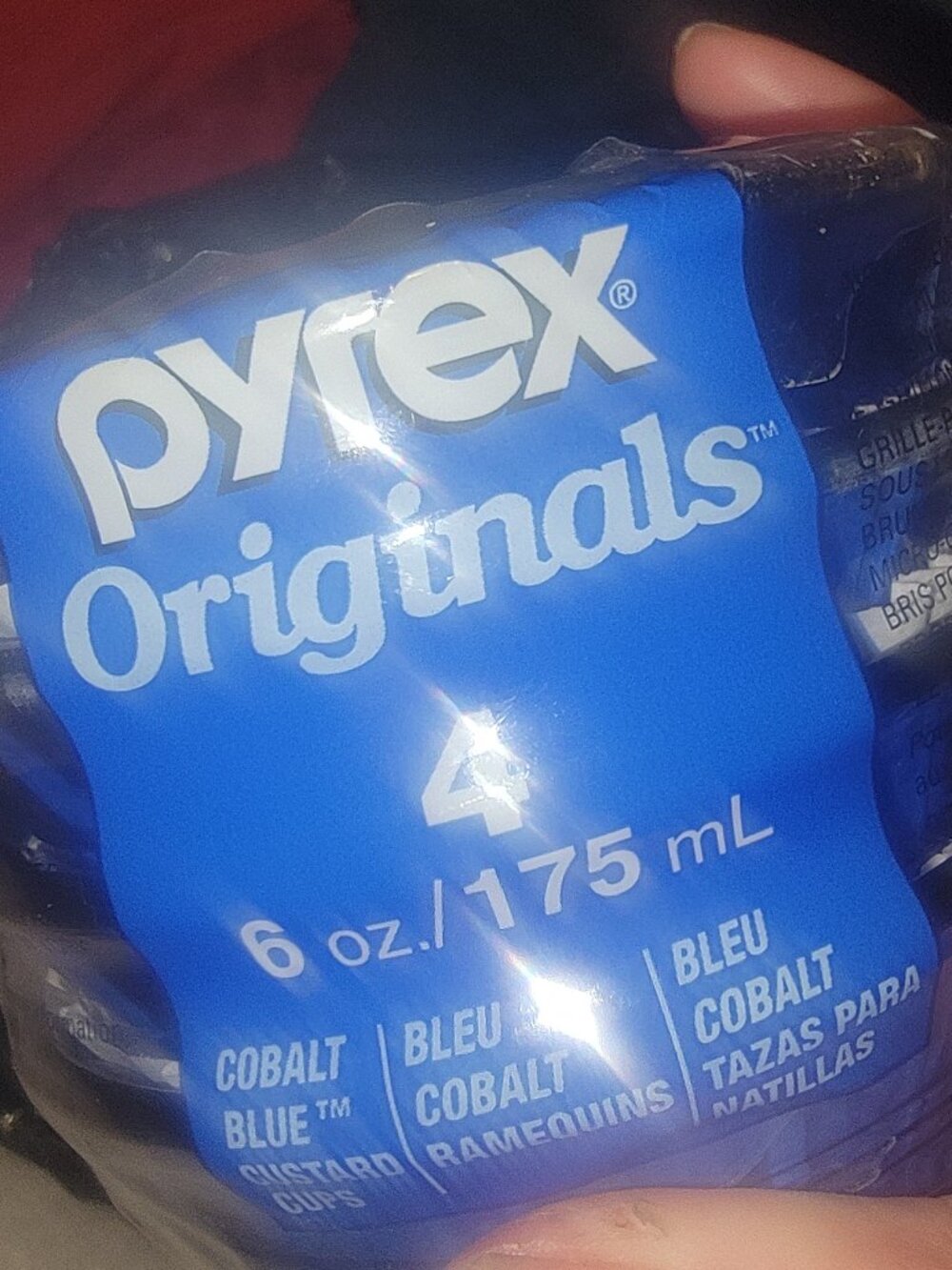 Pyrex Originals 4 6oz cobalt blue custard cups